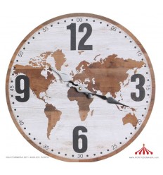 Relógio Dourado Mundo 34cm