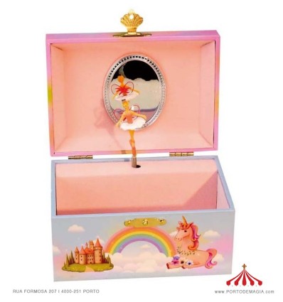 Caixa de musica Fada em cor-de-rosa