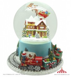 Pai Natal no Trenó e Comboio - Bola de Neve