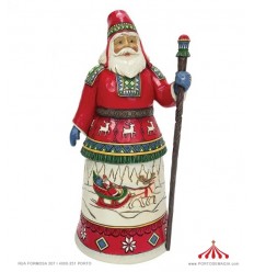 Santa on Step Decorating Tree Figurine