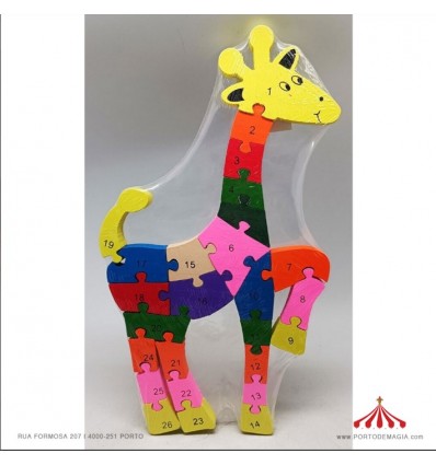 Puzzle em Madeira Girafa