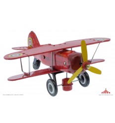 Red Curtiss Biplane Airplane