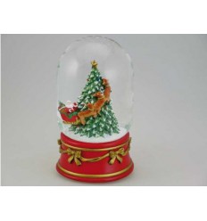 Pai Natal no Trenó Oval - Caixa de Música