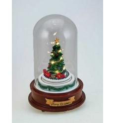 Árvore de Natal com Comboio em Redoma