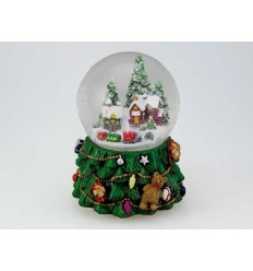 Base Árvore de Natal com Aldeia -Bola de Neve