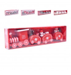 Comboio de Natal 75cm 4 carruagens