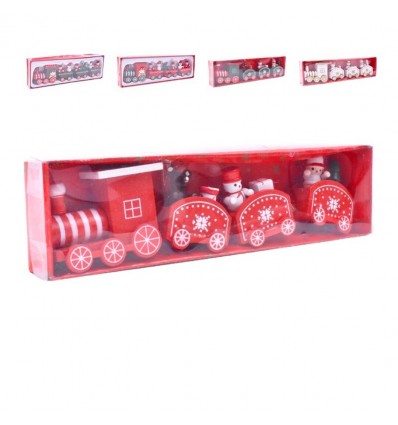 Comboio de Natal 75cm 4 carruagens