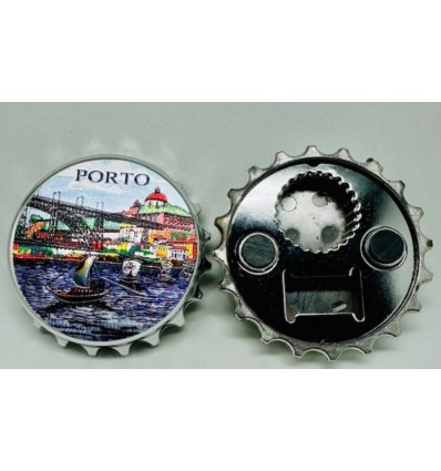Metal Porto bottle opener magnet