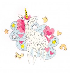 Puzzle Unicórnio Madeira 96 peças