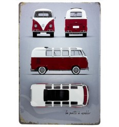 VW TYPE 2 1950 Pão de Forma Quadro chapa 20X30CM