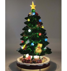 Árvore de Natal Decorada e Iluminada - Caixa de Música