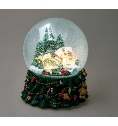 Base Árvore de Natal com Aldeia -Bola de Neve