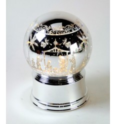 Presépio com Base Prateada - Bola de Neve