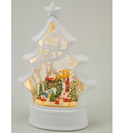 Lanterna Pai Natal no trenó com renas