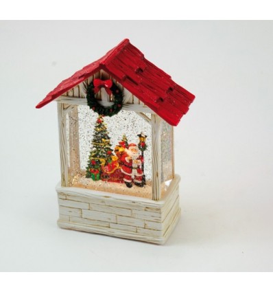 Lanterna Árvore de Natal Branca com Trenó Pai Natal