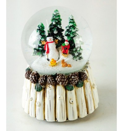 Árvore de Natal com Animais - Bola de Neve