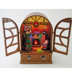 Santa Claus with white reindeer