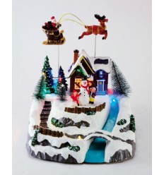 Santa Claus with white reindeer