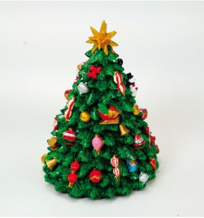 Árvore de Natal com Pai Natal e Ursinho - Caixa de Música
