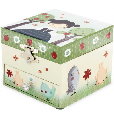 Menina com Cupcake - Caixa de Música