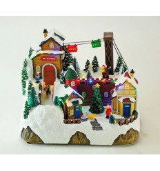 Santa Claus with white reindeer