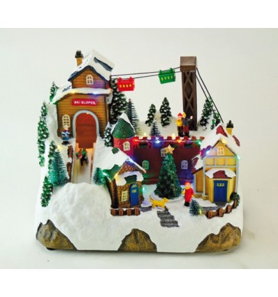 Santa Claus with white reindeer