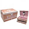 Blue music box, ballerina and swan