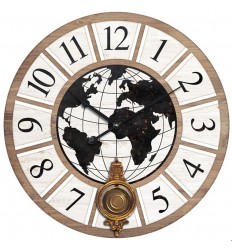 Map Clock with Pendulum