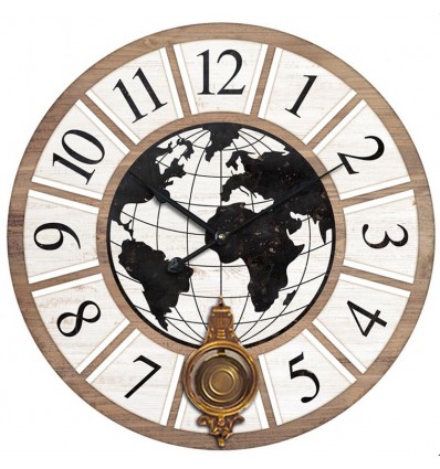 Map Clock with Pendulum