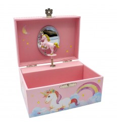 Unicórnio com flores - Caixa de Música
