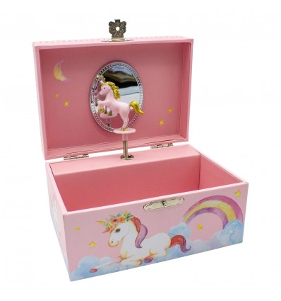 Unicórnio com flores - Caixa de Música