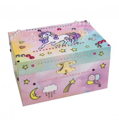 Unicórnio com flores - Caixa de Música