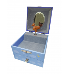 Musical Cube Box Photoluminescent Fox in Forest