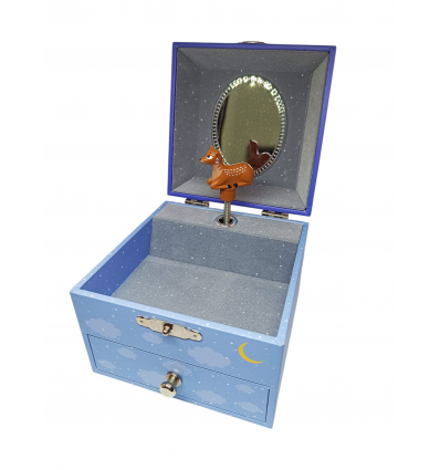 Musical Cube Box Photoluminescent Fox in Forest