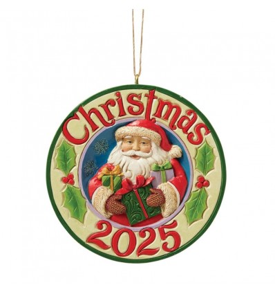 White Woodland Santa Hanging Ornament - Jim Shore ©