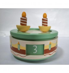 Rotating wooden dog - Music box