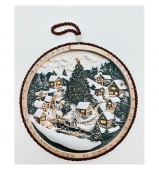 Base de Cerâmica com Relevo Natal 21cm