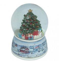 Árvore de Natal com Prendas e LED - Bola de Neve