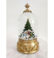 Snow globe nativity music box