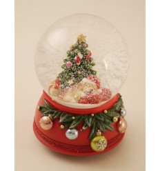 Cão a dormir na Árvore de Natal - Bola de Neve