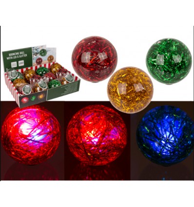 Bola de Neve Natal com LED