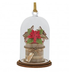 Cúpula Rosa de Natal Ornamento - Kloche