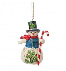 © Boneco de Neve com Bengala Doce Ornamento - Jim Shore