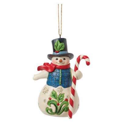 © Boneco de Neve com Placa de Paz e Alegria Ornamento - Jim Shore
