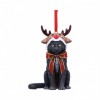 Gato Preto em Presente Ornamento