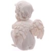 Anjo sentado em coração com rosas