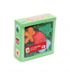 Conjunto de 5 ceras com forma de Natal