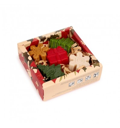 Conjunto de 5 ceras com forma de Natal