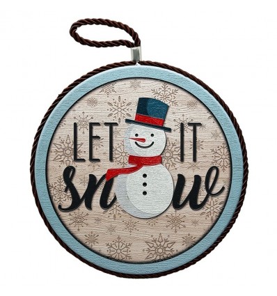 Base de Cerâmica com Relevo Trenó Pai Natal 21cm