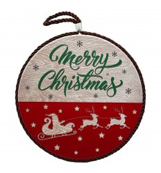 Base de Cerâmica com Relevo Merry Christmas 20cm